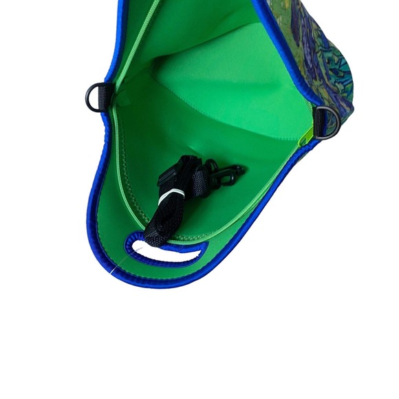 Van Gogh Neoprene Lunch Tote Irises Adjustable Strap Immersive Exclusive NEW - Picture 7 of 13